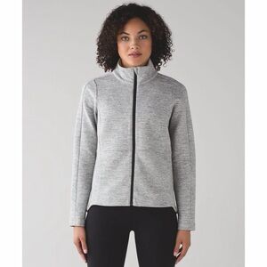 Lululemon Going Places Jacket Heathered Space Dyed Medium Grey Size 10